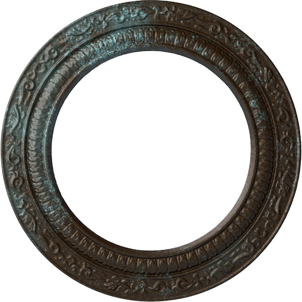 Ekena Millwork Andrea Ceiling Medallion (Fits Canopies up to 8"), 12"OD x 8"ID x 1/2"P, Bronze Blue Patina CM12ADBBS - main